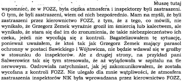 FOZZ, 28 IV 2003 r. - fragment zeznania Anatola Lawiny w Sądzie Okręgowym w Warszawie