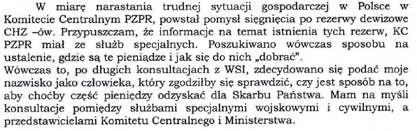 FOZZ,  4 XI 2003 r. - fragment zeznania Grzegorza Żemka, agenta Zarządu II SG ps. Dik