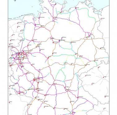 Autostrady w Niemczech z rokiem wybudowania