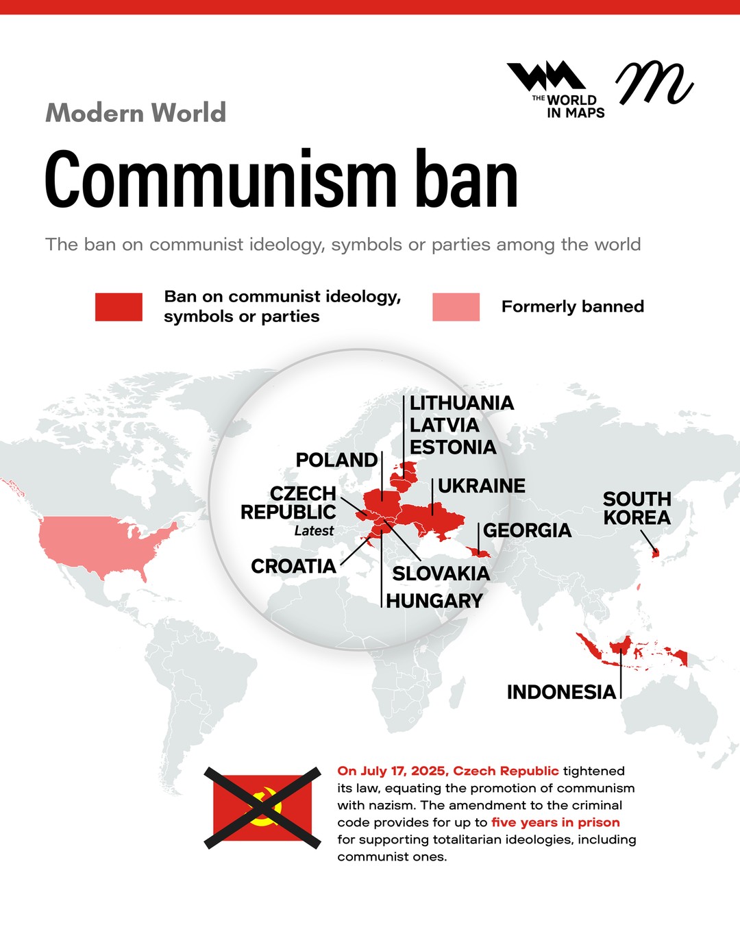 Zakaz ideologii, symboli lub partii komunistycznych na całym świecie, 2025