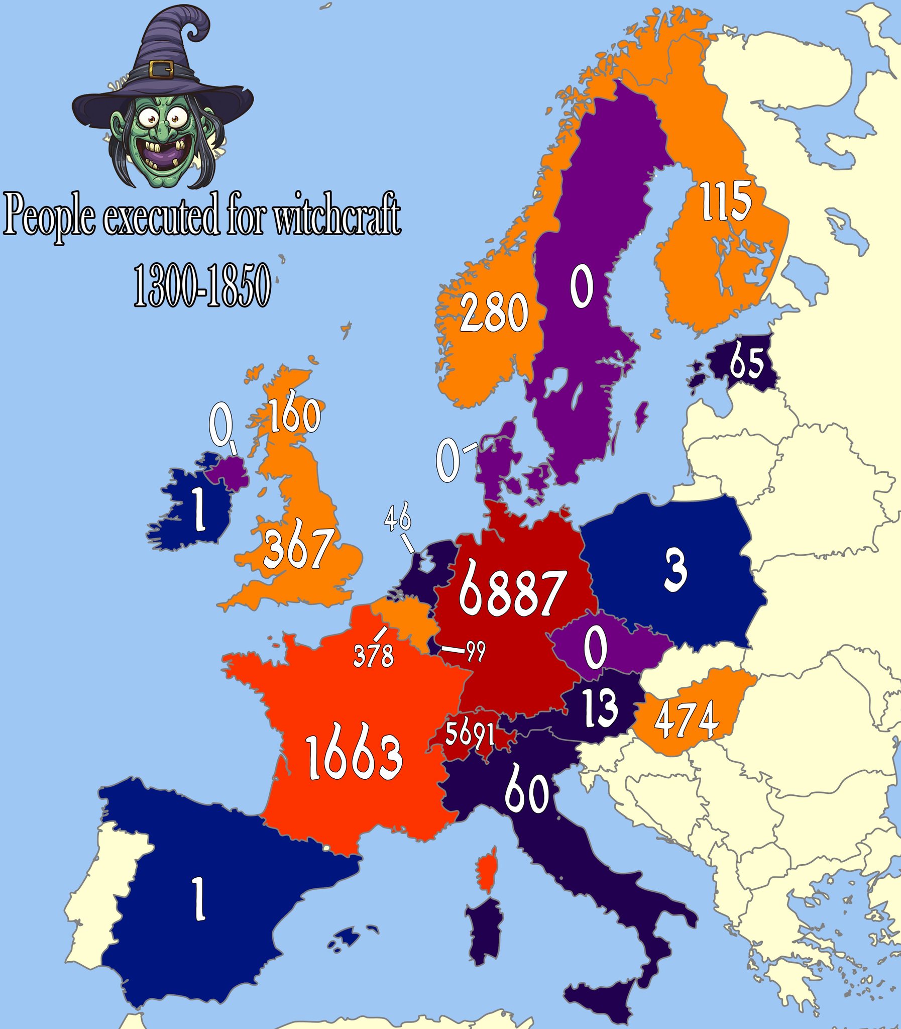 Przez 550 lat w Polsce wykonano zaledwie 3 egzekucje za czary