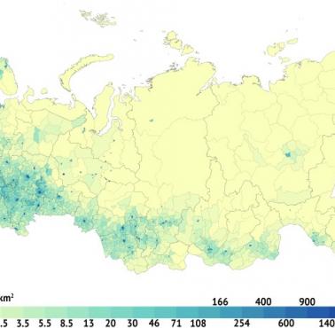 Gęstość zaludnienia Rosji