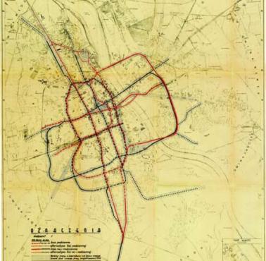 1938 r. Prezydent Starzyński konsultował z władzami wojskowymi projekt planowanej na lata 40. budowy metra