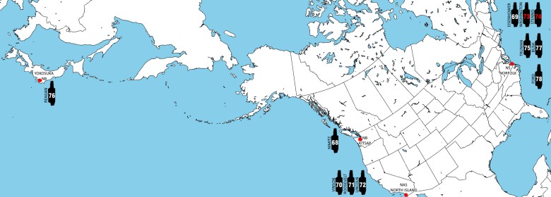 Porty macierzyste lotniskowców marynarki wojennej USA, 2021