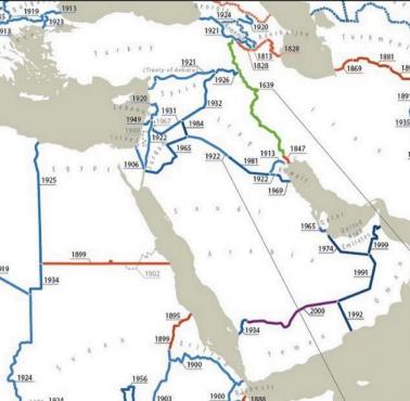 Rok ustanowienia granicy na Bliskim Wschodzie, najstarszą granicą jest granica Iranu z Turcją i Irakiem z 1639 roku