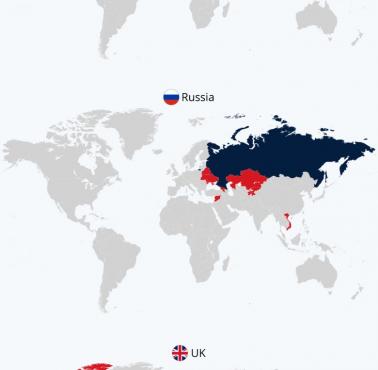 Wszystkie zagraniczne bazy wojskowe członków Rady Bezpieczeństwa ONZ (USA, Rosja, Chiny, Francja, Wielka Brytania)