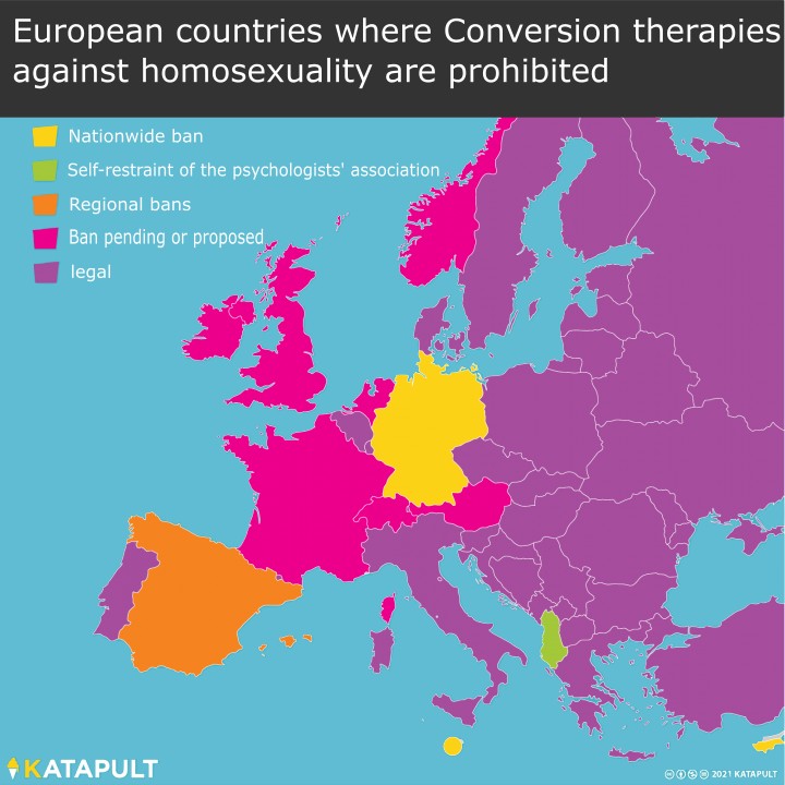 Państwa w Europie, gdzie można próbować leczyć homoseksualistów z ich preferencji seksualnych