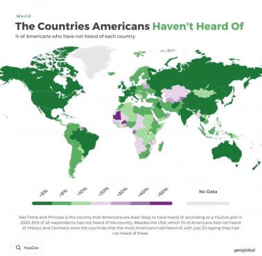 Kraje, o których Amerykanie nie słyszeli