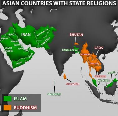 Religie państwowe w krajach azjatyckich