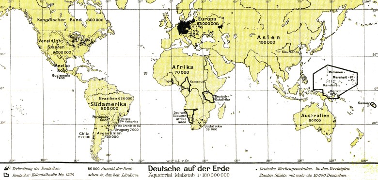 Niemiecka diaspora na świecie w 1930 roku
