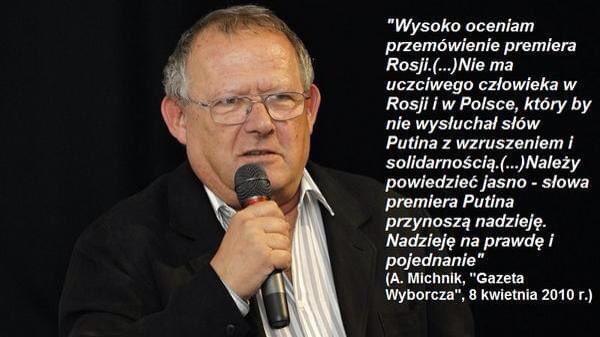 Adam Michnik o W.Putinie w 2010 roku