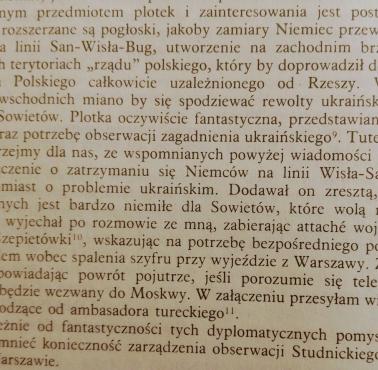 11 IX 1939 r. Minister J. Beck do Naczelnego Wodza o przyjaznych zamiarach Sowietów i obserwacji W. Studnickiego