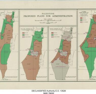 Proponowane granice Palestyny, CIA, 1948