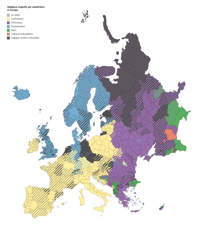 Dominujące religie w Europie