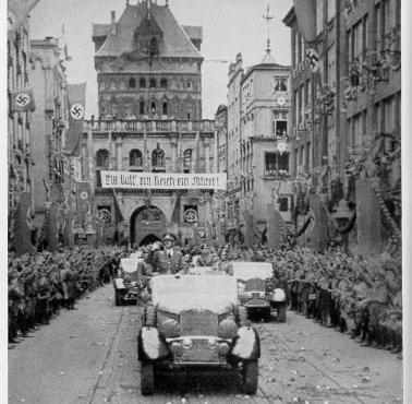 Niemcy witają Hitlera w Gdańsku, wrzesień 1939