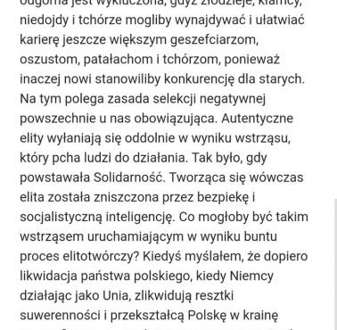 "Jak wyłaniają się elity"? Ostatni wpis Jerzego Targalskiego.