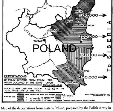 Z terenów III RP zajętych przez sowiecką Rosję od września 1939 do czerwca 1941 deportowano przeszło milion Polaków ...