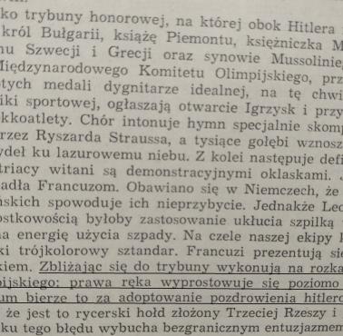 Olimpiada w Berlinie, 1936, Fragment wspomnień amb. A. Francoisa-Ponceta (s. 171)