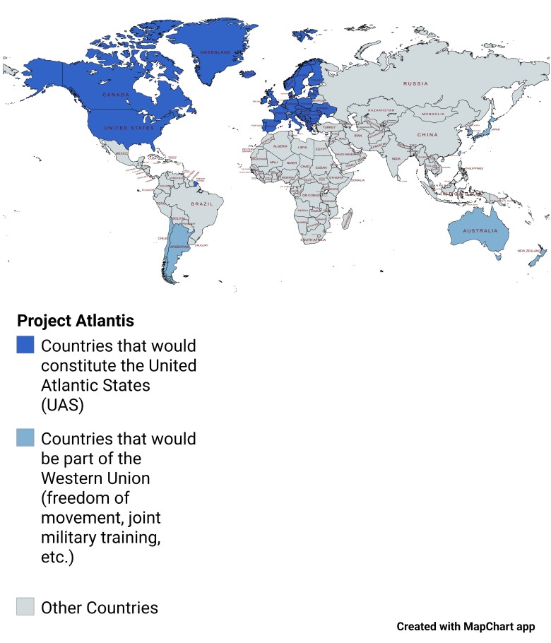 Projekt Atlantis to hipotetyczny projekt, którego celem jest zjednoczenie wszystkich krajów zachodnich na północnym Atlantyku