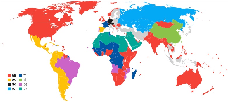 Najpopularniejsze wydanie językowe Wikipedii według kraju, 2021
