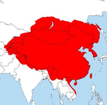 Wszystkie historyczne ziemie (największy zasięg), które były kontrolowane przez Chiny