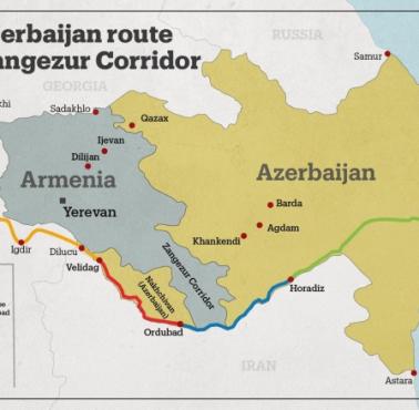 Trasa Turcja i Azerbejdżan przez Korytarz Zangezur umożliwi Azerbejdżanowi połączenie z Nachiczewanem