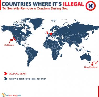 Kraje, w których potajemne zdejmowanie prezerwatywy podczas seksu jest nielegalne