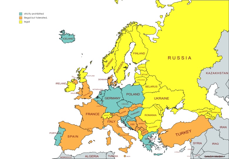 Możliwość kempingu na dziko w Europie