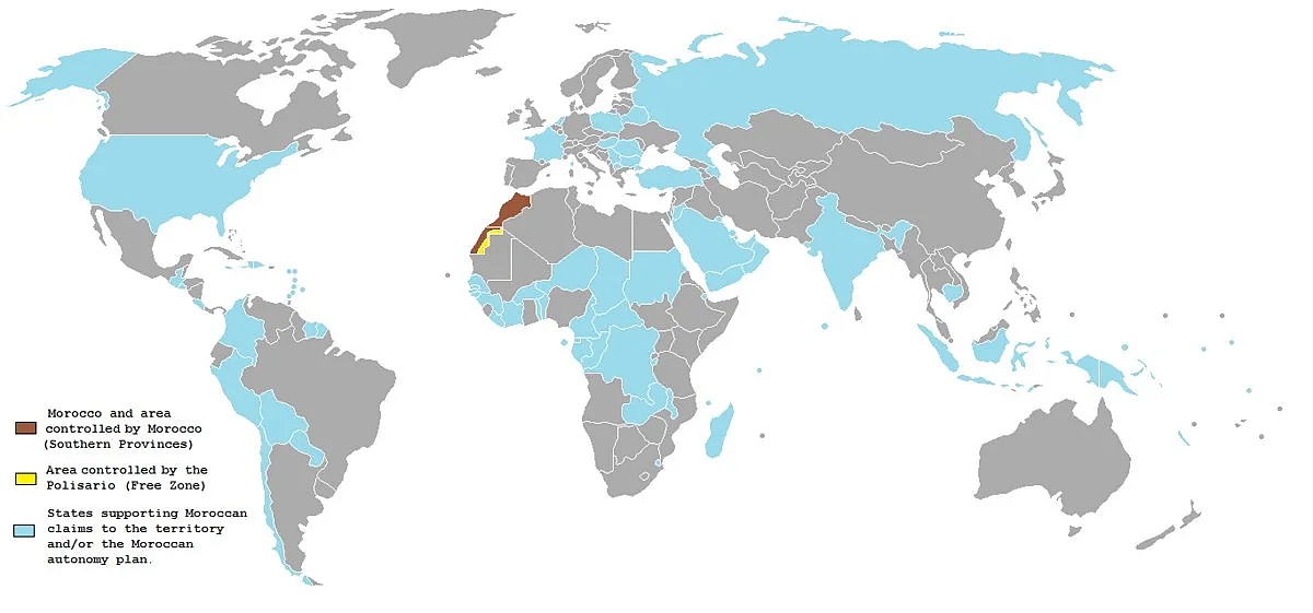 Które państwa wspierają Maroko w roszczeniach odnośnie Sahary Zachodniej