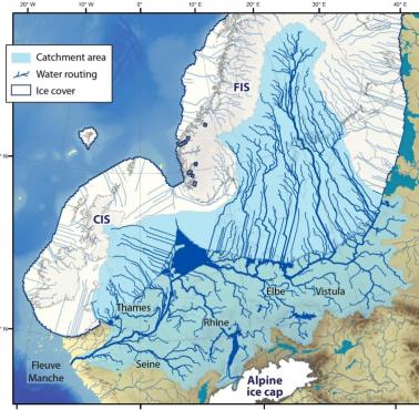 Rzeki w Europie i Środkowej pod koniec epoki lodowcowej
