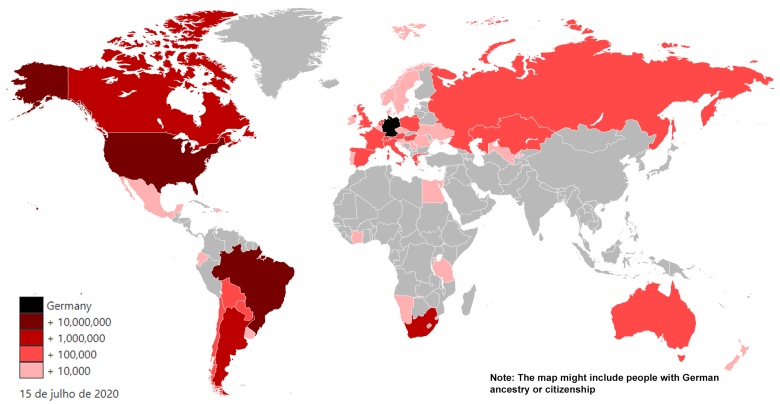 Niemiecka diaspora na świecie, 2020
