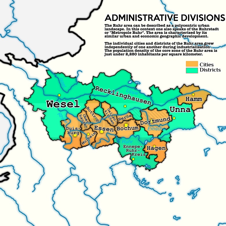 Zagłębie Ruhry - zagłębie przemysłowe w Niemczech