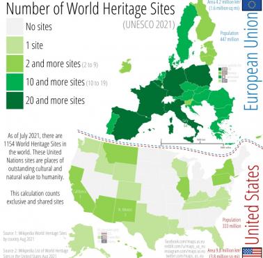 Obiekty światowego dziedzictwa kulturowego UNESCO w Unii i USA, 2021