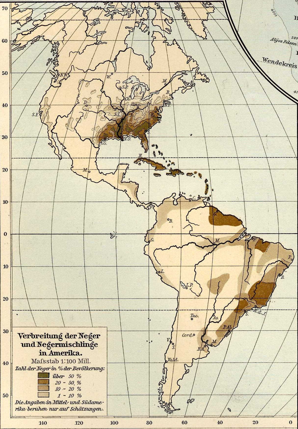 Czarnoskórzy (Afroamerykanie) w Ameryce Południowej i Północnej w 1901 roku