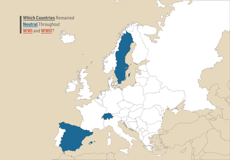 Które kraje europejskie pozostały neutralne zarówno podczas I, jak i II wojny