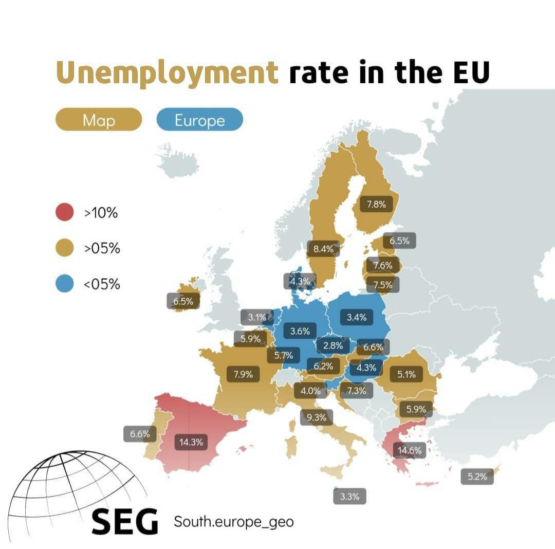 Bezrobocie w Europie w 2021