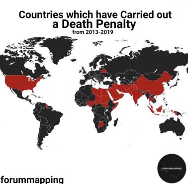 Kraje które wykonały karę śmierci w latach 2013-2019