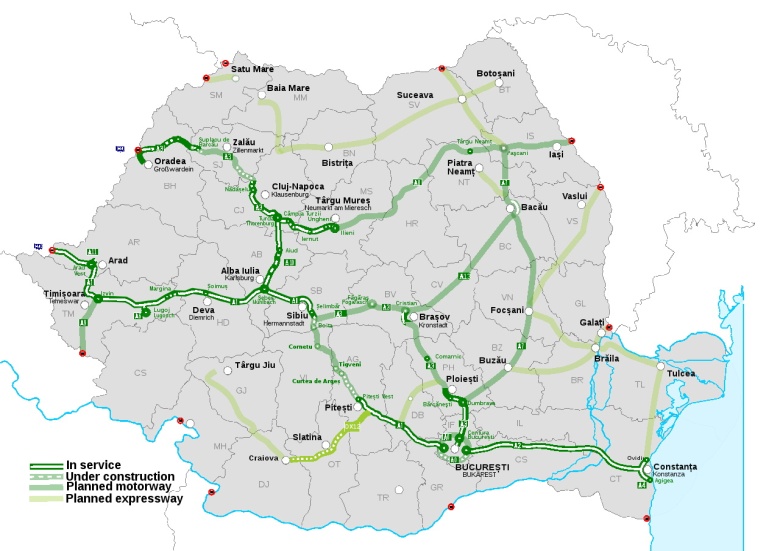 Rumuńska sieć autostrad
