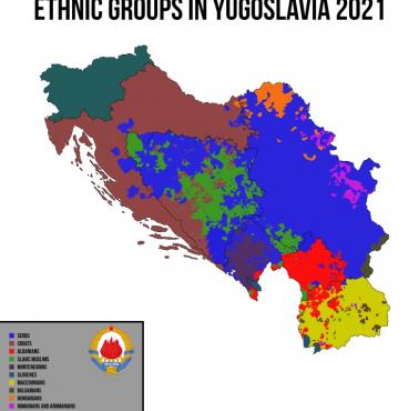 Mapa etniczna Jugosławii, 2021