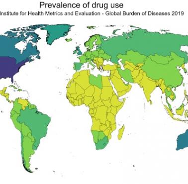 Powszechność używania narkotyków na świecie, w tym dostęp, 2019