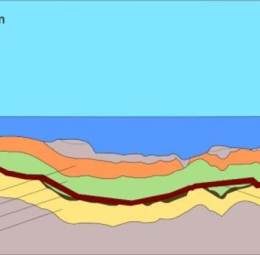 Przekrój Eurotunelu - tunel kolejowy pod Cieśniną Kaletańską, najwęższą częścią kanału La Manche łączy Francję i Wielką Brytanię