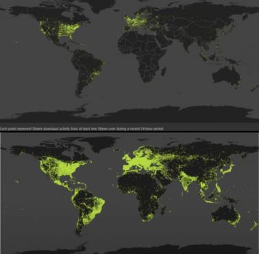 Popularność Steam na świecie