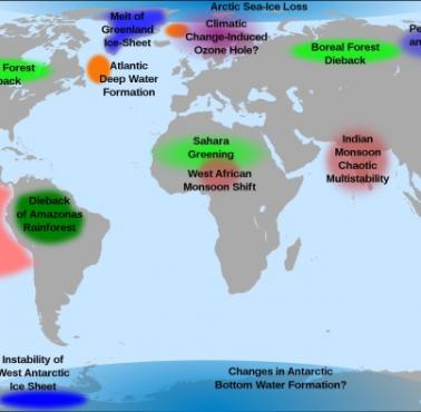 Kluczowe zmiany na świecie, które prawdopodobnie wystąpią w wyniki zmian klimatu, 2008