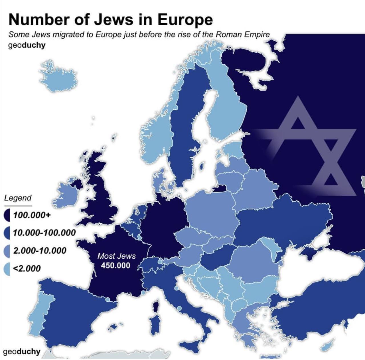 Populacja Żydów w Europie przed powstaniem Imperium Rzymskiego