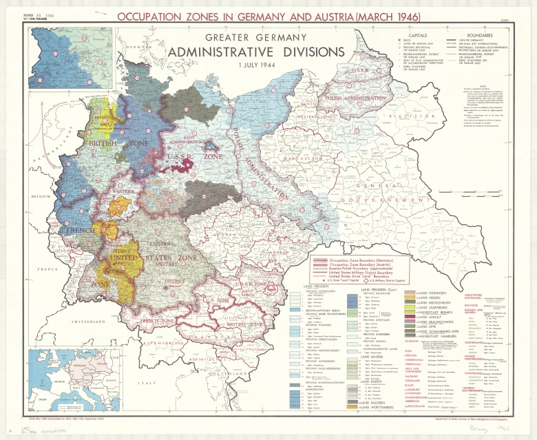 Strefy okupacyjne Niemiec i Austrii z marca 1946