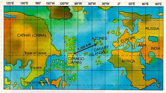 Mapa, z której korzystał Krzysztof Kolumb