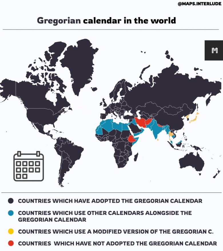 Kalendarz Gregoria ski Na wiecie