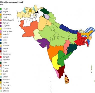 Języki urzędowe Azji Południowej