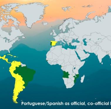 Kraje, w których hiszpański lub portugalskim są językami urzędowymi