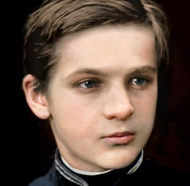 Młodziutki (9 lat) Józef Piłsudski w 1867 roku